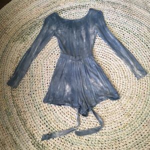 XXS American eagle blue long sleeve romper